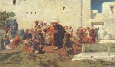 Eugene Fromentin Moorish Burial (san25) Norge oil painting art